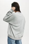 Classic Fleece Graphic V Neck Sweatshirt, ATHENS/LIGHT GREY MARLE - alternate image 3