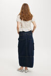 Cargo Denim Maxi Skirt, RINSE BLUE - alternate image 2