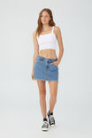 Denim Micro Mini Skirt, OFFSHORE BLUE - alternate image 1