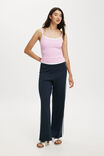 Wide Leg Knit Pant, TWILIGHT BLUE/ PORCELAIN STRIPE - alternate image 1