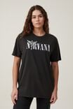 The Oversized Nirvana Tee, LCN MT NIRVANA ANGEL/WASHED BLACK - alternate image 1
