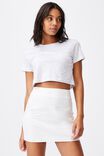 Ultimate A Line Mini Skirt, WHITE