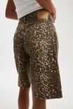 Super Baggy Denim Jort, LEOPARD - alternate image 5