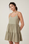Summer Tiered Mini Dress, DESERT SAGE - alternate image 1