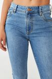 Mid Rise Cropped Skinny Jean, LAGOON BLUE