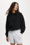 Classic Crew Sweatshirt, BLACK - alternate image 1