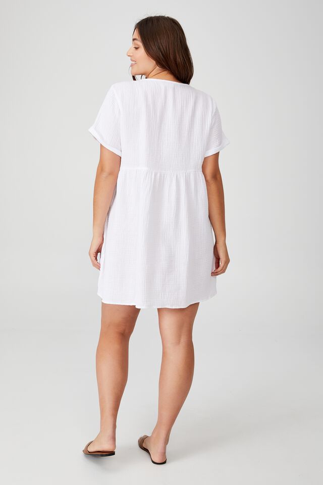 Curve Bella Mini Dress, WHITE