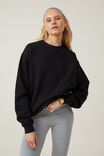 Classic Fleece Crew Sweatshirt, BLACK - alternate image 1