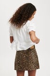 Original Denim Mini Skirt, LEOPARD - alternate image 3