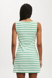 Bella Boat Neck Mini Dress, LILY STRIPE GREEN - alternate image 3