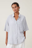 Blusa - Haven Short Sleeve Shirt, GIGI STRIPE ELEMENTAL BLUE - vista alternativa 1