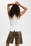 Super Baggy Denim Jort, LEOPARD - alternate image 3