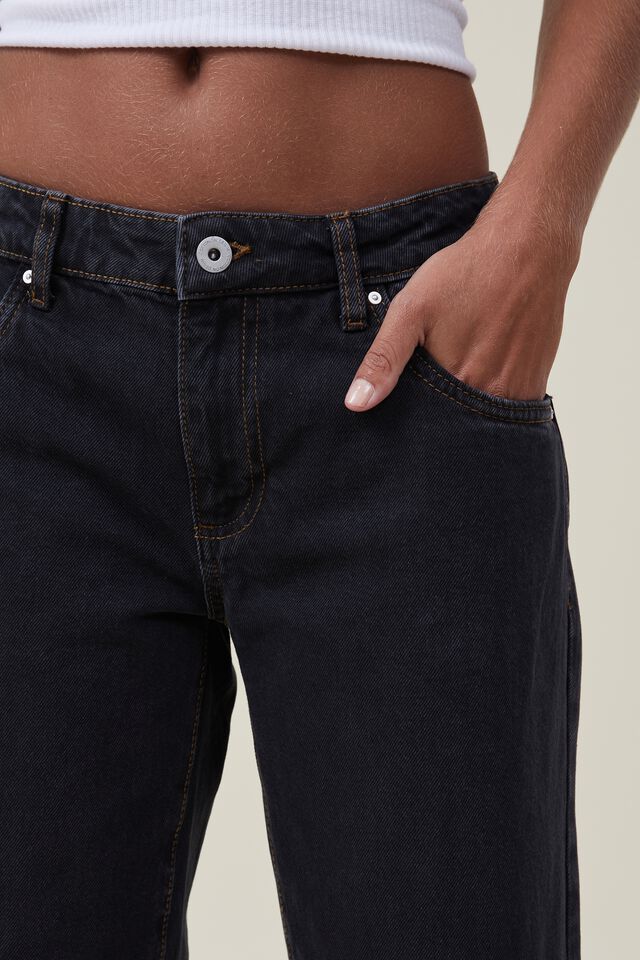 Low Rise Straight Jean, BLACK INK