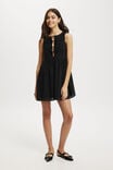 Casey Cutwork Mini Dress, BLACK - alternate image 2