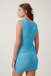 Crochet Mini Dress, BLUE CRUSH - alternate image 3