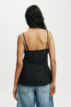 Elle Linen Tunic Top, BLACK - alternate image 3