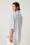 Haven Long Sleeve Shirt, GIGI STRIPE ELEMENTAL BLUE - alternate image 3