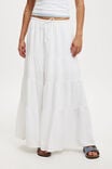 Haven Tiered Maxi Skirt, WHITE - alternate image 4