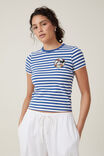 Mickey Fitted Longline Graphic Tee, LCN DIS MICKEY USS CAPTAIN BADGE/ FEDERAL BLU - alternate image 1