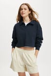Classic Fleece Collared Sweatshirt, INK NAVY - alternate image 1