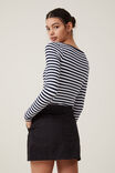 Morgan Utility Chino Mini Skirt, BLACK - alternate image 3