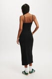 Bella Slip Maxi Dress, BLACK - alternate image 3