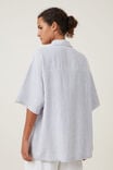 Blusa - Haven Short Sleeve Shirt, GIGI STRIPE ELEMENTAL BLUE - vista alternativa 3