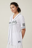 Jersey Graphic Baseball Shirt, NEW YORK/ WHITE - alternate image 1