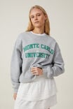 Classic Fleece Graphic Crew Sweatshirt, MONTE CARLO UNI / GREY MARLE - alternate image 1