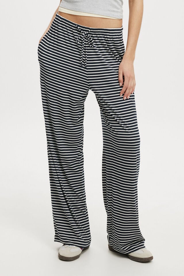 Blair Wide Leg Pant, NAKIA STRIPE/INK NAVY