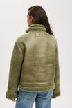 Dakota Faux Leather Jacket, ARTICHOKE - alternate image 3