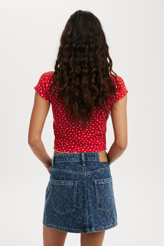 Original Denim Mini Skirt, ATLANTIC BLUE/HEART