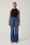 Calça - Curvy Stretch Wide Jean, BOTTLE BLUE - vista alternativa 1