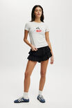 Fitted Graphic Longline Tee, BISOU BISOU/SOFT GREY MARLE - alternate image 4