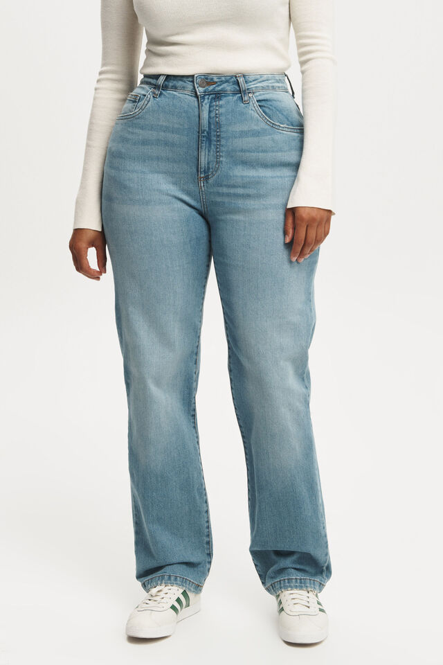 Calça - Curvy Stretch Straight Jean, CLOUD BLUE
