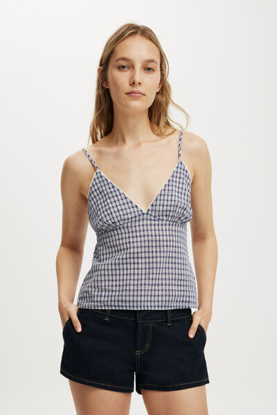 The Daydream Cami, HARRI CHECK NAVY