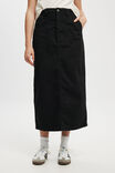 Morgan Utility Maxi Skirt, BLACK - alternate image 4