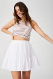 Woven Riviera Mini Skirt, WHITE - alternate image 4