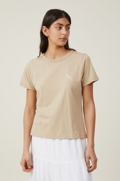 The 91 Classic Graphic Organic Tee, TWE/MID TAUPE