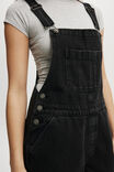 Short Denim Overall, GRAPHITE BLACK - example image 4