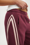 Barrel Leg Sweatpant, SOUR CHERRY/TAPING - example image 3