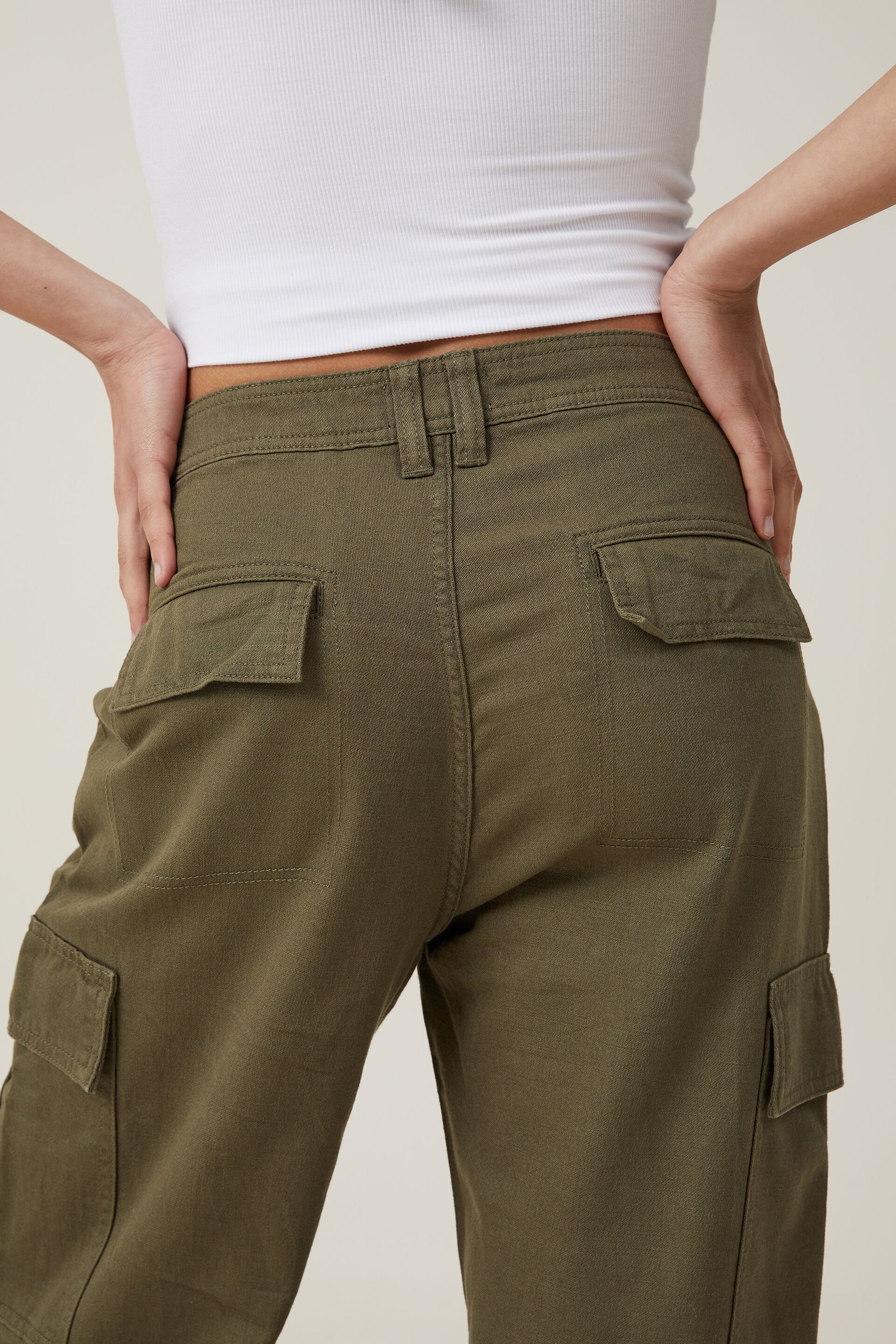 Buy Michael Kors Women Khaki Solid Cargo Pants for Women Online | The  Collective