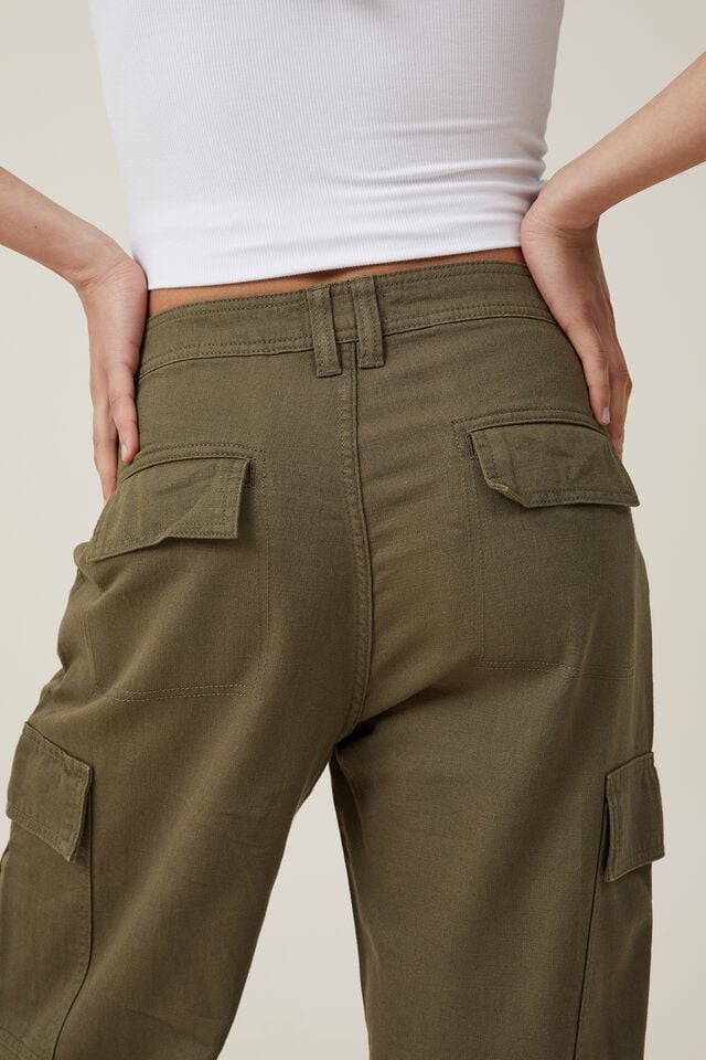 100% Cotton Cargo Pants for Women