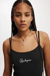 Longline Picot Cami, RENDEZVOUS/ WASHED BLACK - alternate image 4