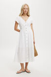 Brooke Broderie Midi Shirt Dress, WHITE - alternate image 1