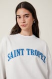 Classic Graphic Crew Sweatshirt, SAINT TROPEZ/VINTAGE WHITE - alternate image 4