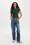 Low Rise Straight Jean, PURE BLUE - alternate image 1