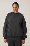 Classic Fleece Washed Crew Sweatshirt, WASHED BLACK - alternate image 5
