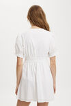 Georgie Lace Trim Mini Dress, WHITE - alternate image 3