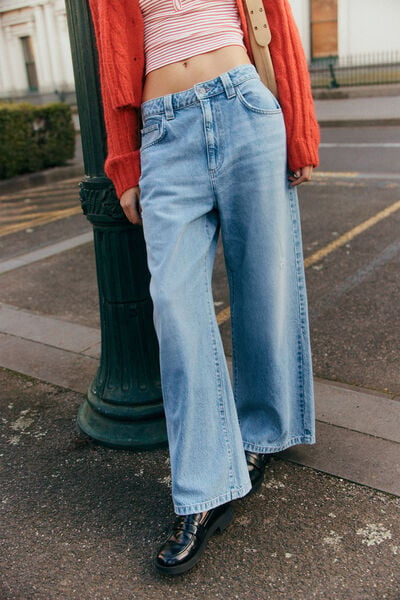 Super Baggy Jean, BREEZE BLUE WORN